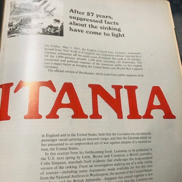 Vintage Look Mag. October 1972 Lusitania, FBI, Heart Surgery, Soviet Sports - Picture 4 of 8